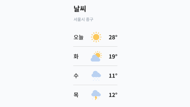 날씨 UI