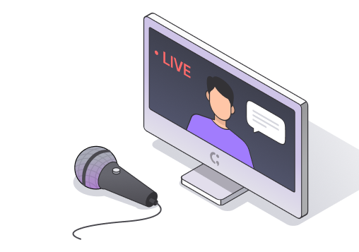 모니터와 마이크