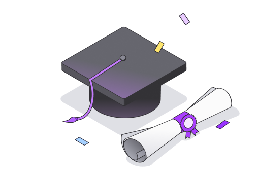 학사모와 졸업장