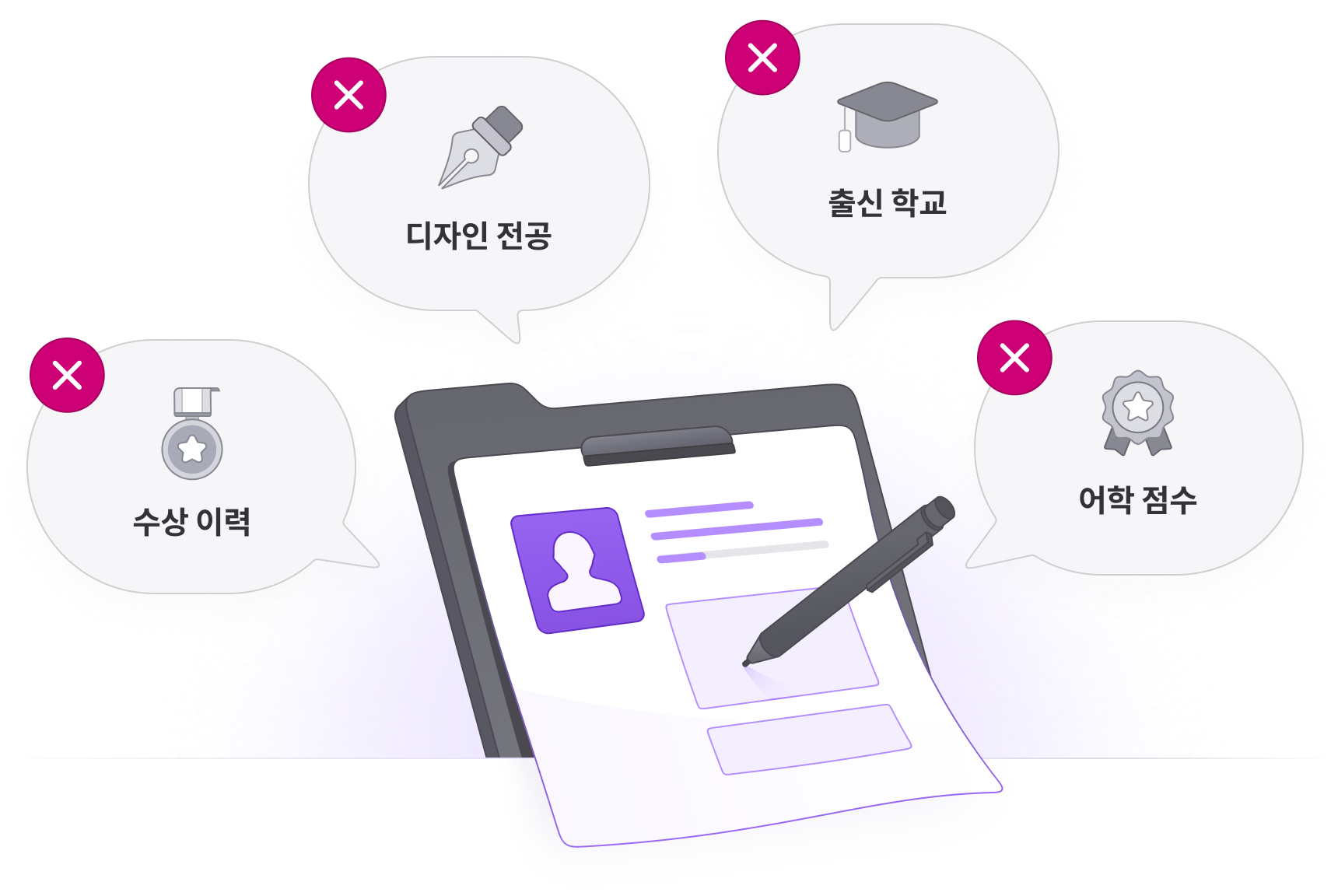 디자인 전공, 출신학교, 수상 이력, 어학 점수