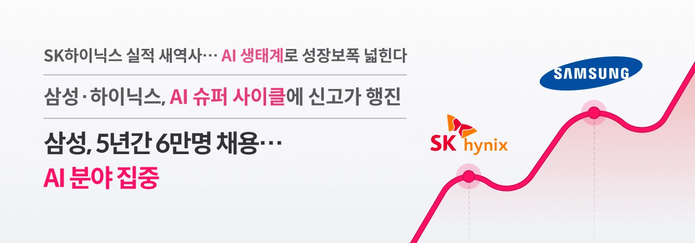 삼성·하이닉스, AI 슈퍼 사이클에 신고가 행진